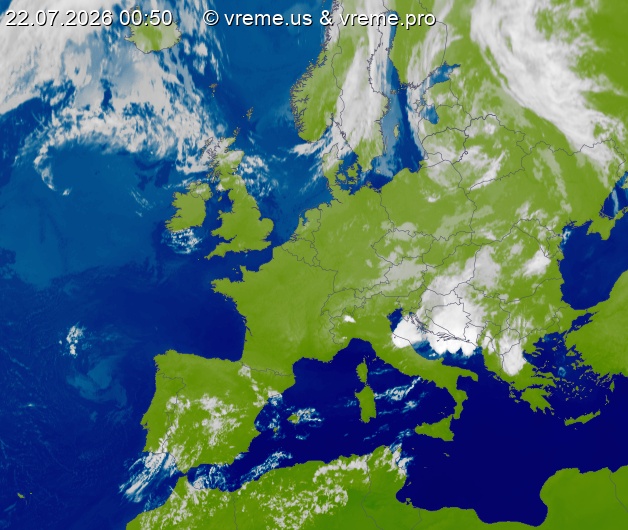 Oblačnost Evropa