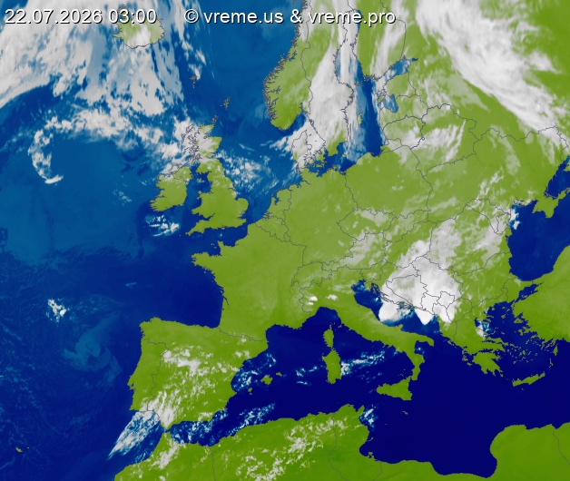 Oblačnost Evropa