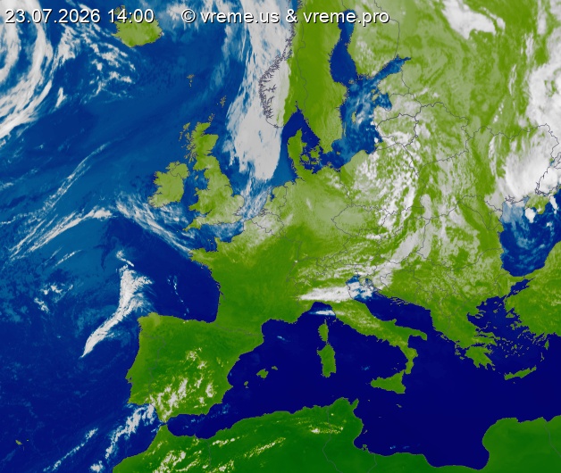 Oblačnost Evropa