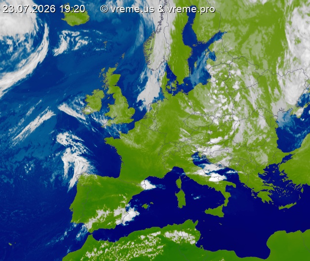 Oblačnost Evropa