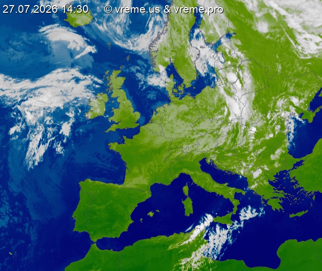 Oblačnost Evropa