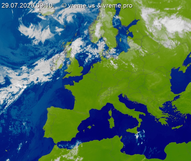 Oblačnost Evropa