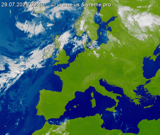 Oblačnost Evropa
