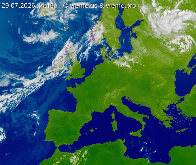Oblačnost Evropa