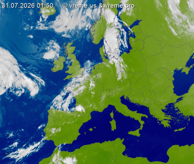 Oblačnost Evropa