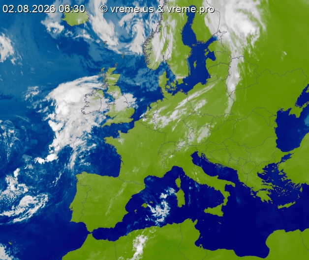 Oblačnost Evropa