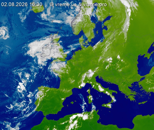 Oblačnost Evropa