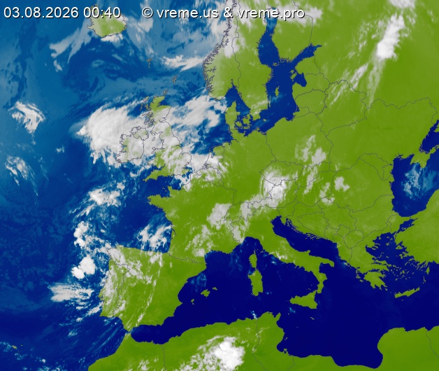 Oblačnost Evropa
