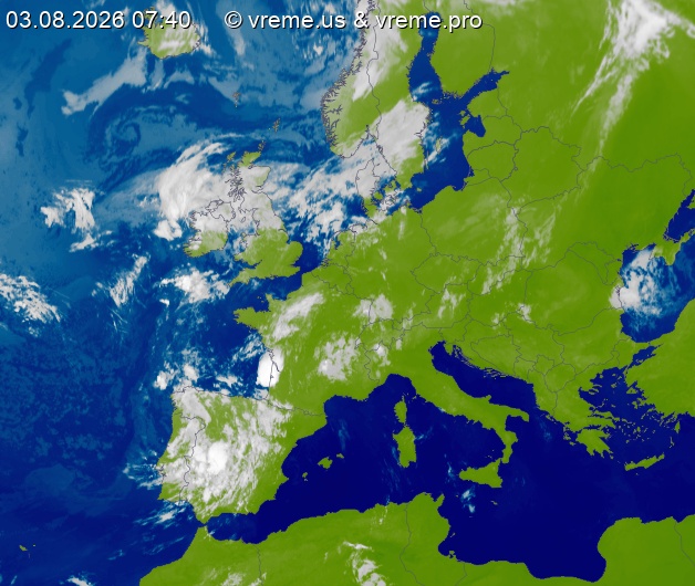Oblačnost Evropa
