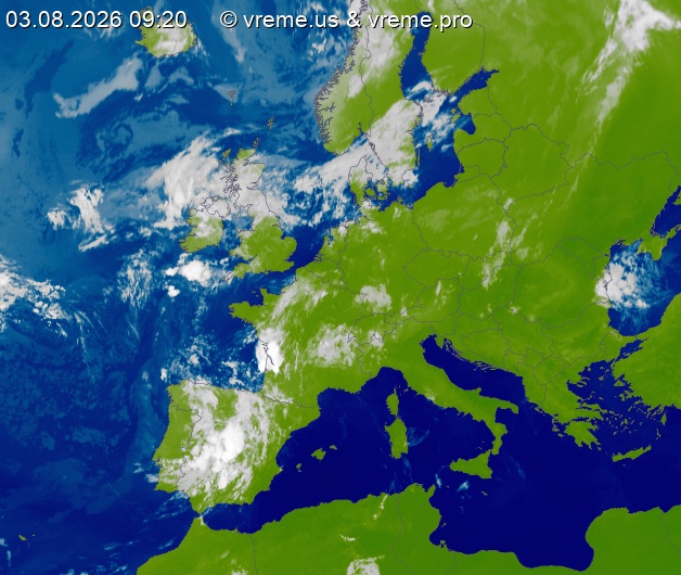 Oblačnost Evropa