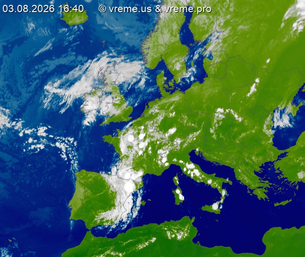 Oblačnost Evropa