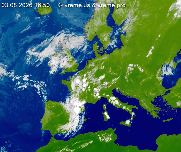 Oblačnost Evropa