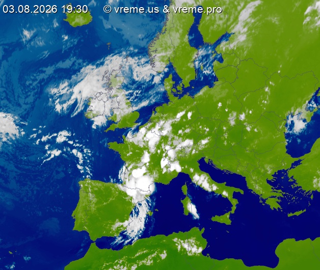 Oblačnost Evropa
