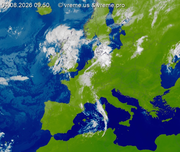 Oblačnost Evropa