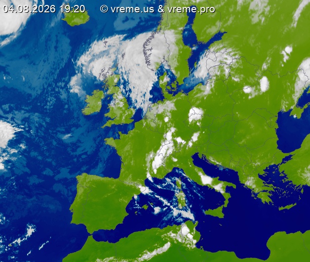Oblačnost Evropa