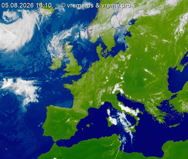 Oblačnost Evropa