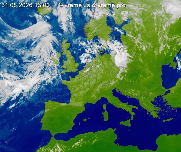Oblačnost Evropa
