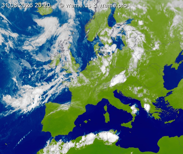 Oblačnost Evropa