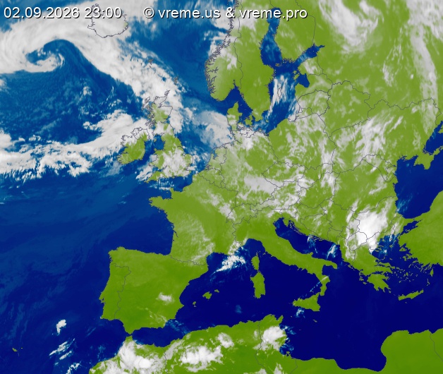 Oblačnost Evropa