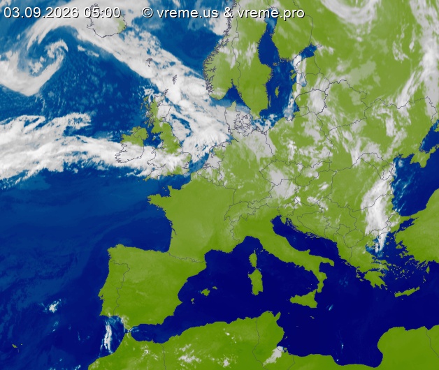 Oblačnost Evropa