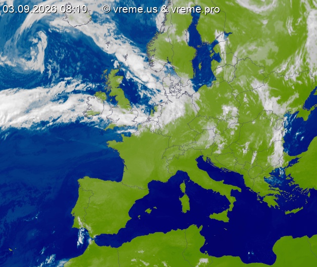 Oblačnost Evropa