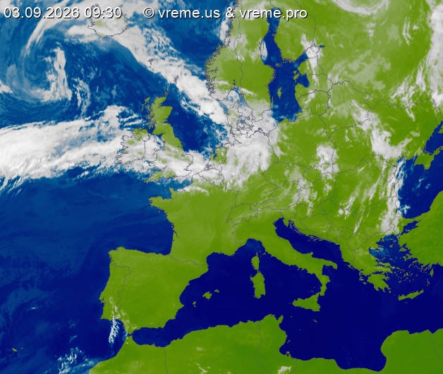 Oblačnost Evropa