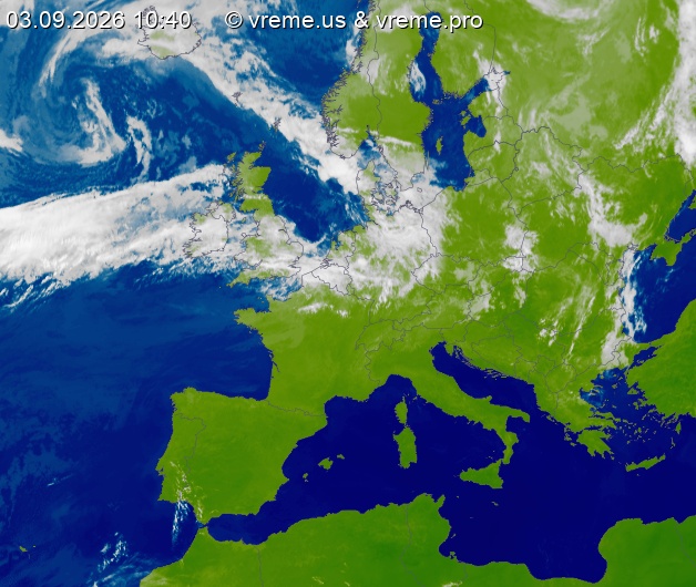 Oblačnost Evropa