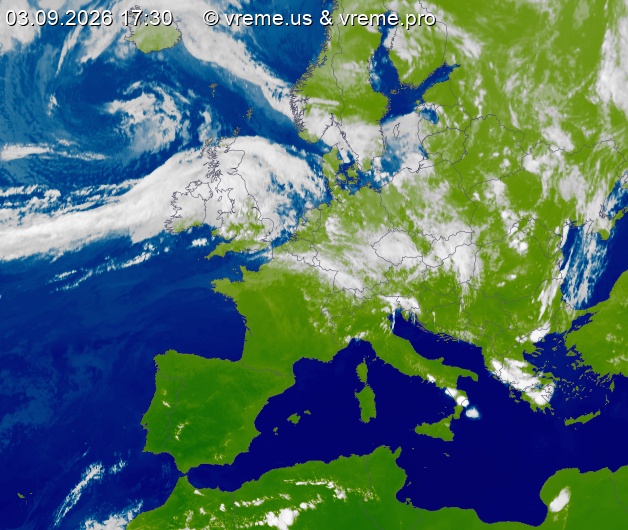 Oblačnost Evropa