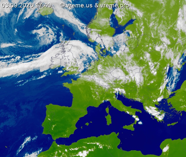 Oblačnost Evropa