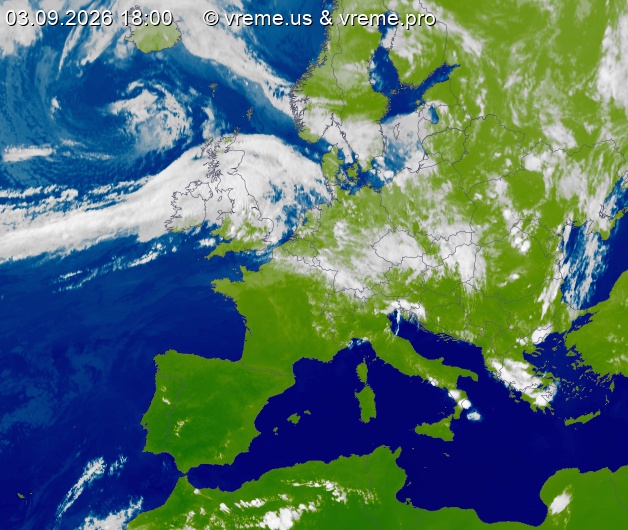Oblačnost Evropa