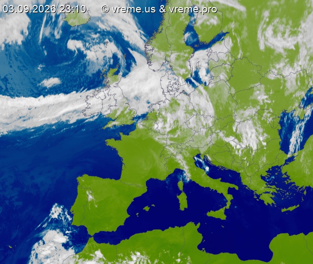 Oblačnost Evropa