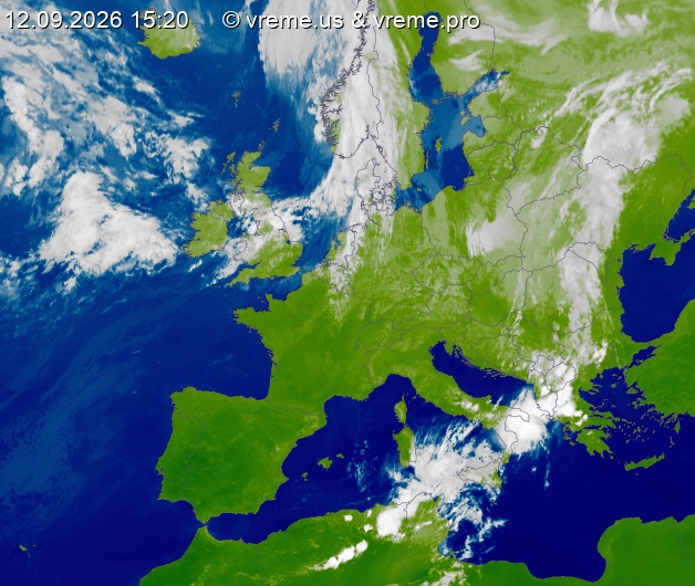Oblačnost Evropa
