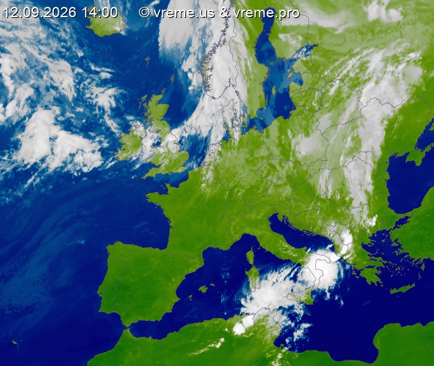 Oblačnost Evropa