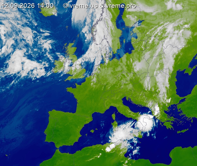 Oblačnost Evropa