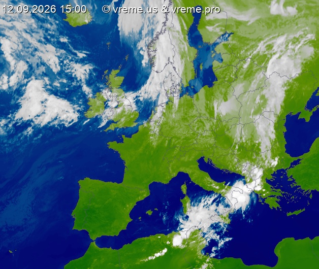 Oblačnost Evropa