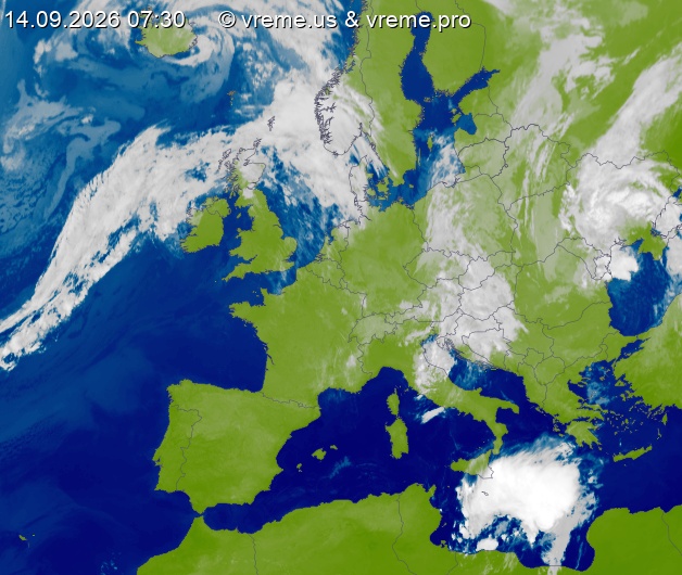 Oblačnost Evropa