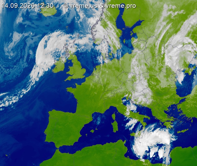 Oblačnost Evropa
