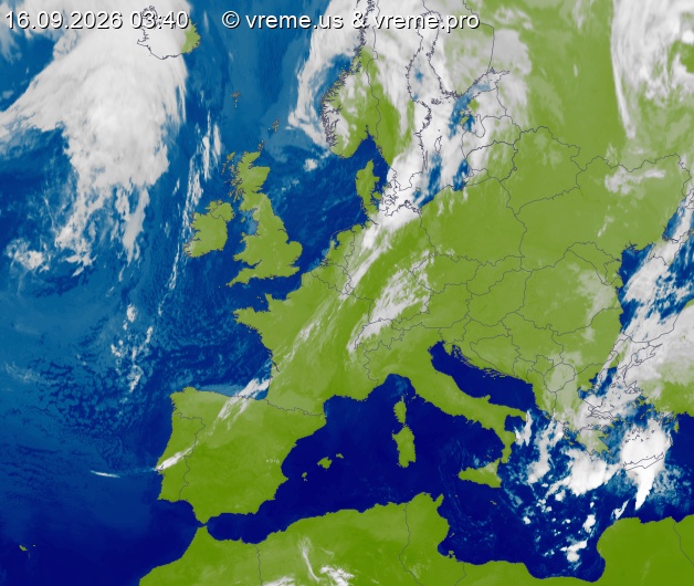 Oblačnost Evropa
