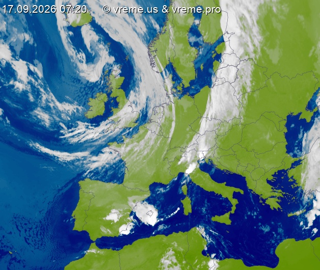Oblačnost Evropa