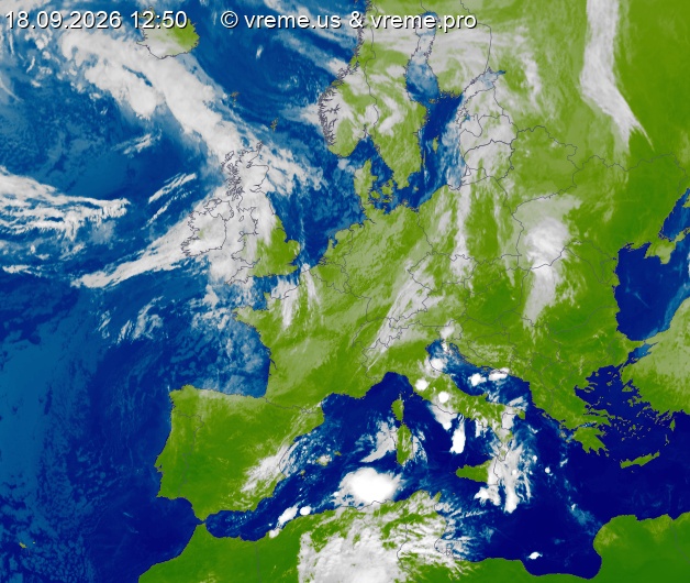 Oblačnost Evropa