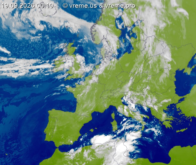 Oblačnost Evropa