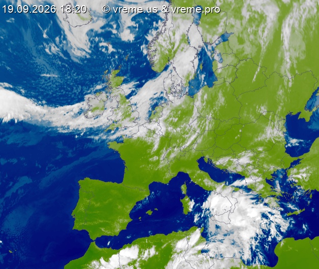 Oblačnost Evropa