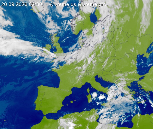 Oblačnost Evropa