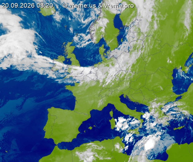 Oblačnost Evropa