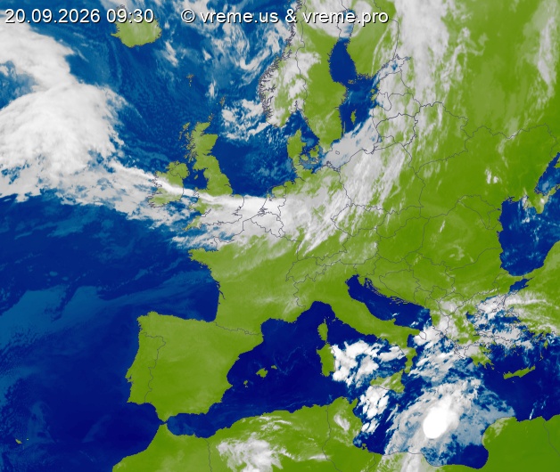 Oblačnost Evropa