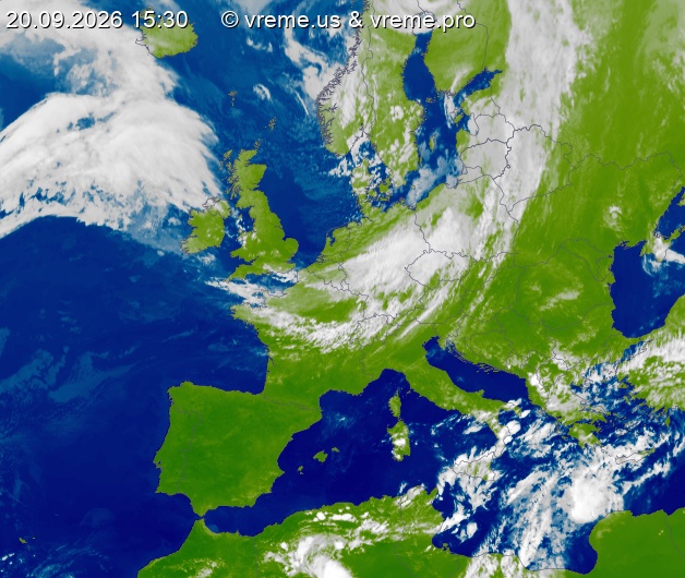 Oblačnost Evropa