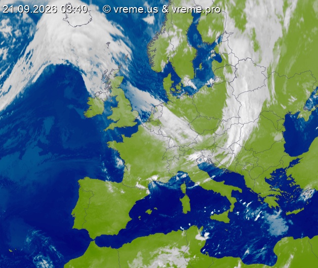 Oblačnost Evropa