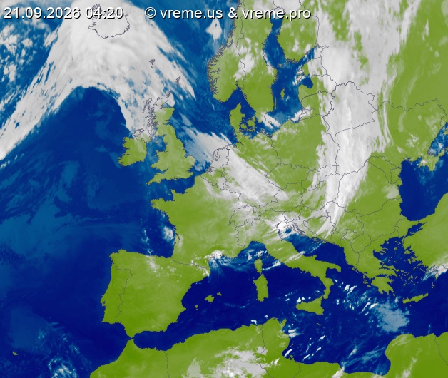 Oblačnost Evropa