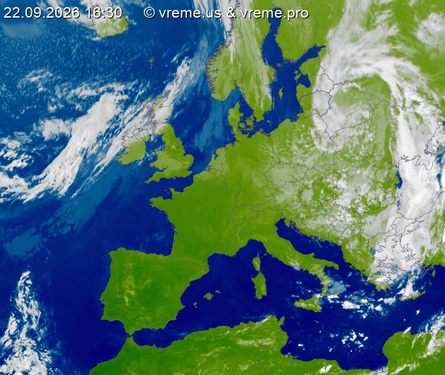 Oblačnost Evropa