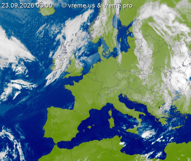 Oblačnost Evropa